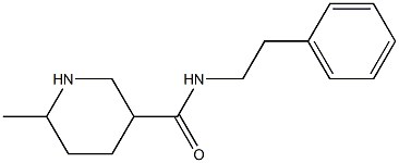 6-methyl-N-(2-phenylethyl)piperidine-3-carboxamide Struktur