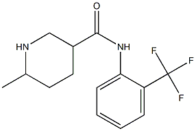 6-methyl-N-[2-(trifluoromethyl)phenyl]piperidine-3-carboxamide Struktur