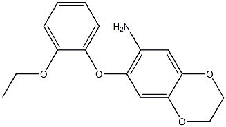 7-(2-ethoxyphenoxy)-2,3-dihydro-1,4-benzodioxin-6-amine Struktur