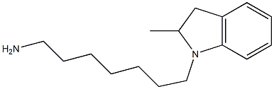 7-(2-methyl-2,3-dihydro-1H-indol-1-yl)heptan-1-amine Struktur