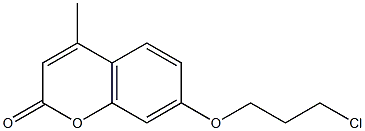 7-(3-chloropropoxy)-4-methyl-2H-chromen-2-one Struktur