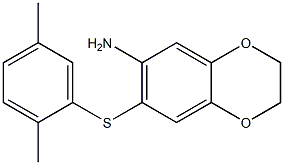 7-[(2,5-dimethylphenyl)sulfanyl]-2,3-dihydro-1,4-benzodioxin-6-amine Struktur