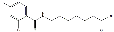 7-[(2-bromo-4-fluorobenzoyl)amino]heptanoic acid Struktur