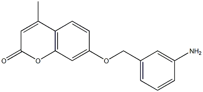 7-[(3-aminophenyl)methoxy]-4-methyl-2H-chromen-2-one Struktur