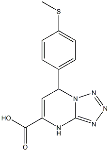 7-[4-(methylthio)phenyl]-4,7-dihydrotetrazolo[1,5-a]pyrimidine-5-carboxylic acid Struktur