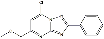 7-chloro-5-(methoxymethyl)-2-phenyl[1,2,4]triazolo[1,5-a]pyrimidine Struktur