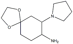 7-pyrrolidin-1-yl-1,4-dioxaspiro[4.5]dec-8-ylamine Struktur