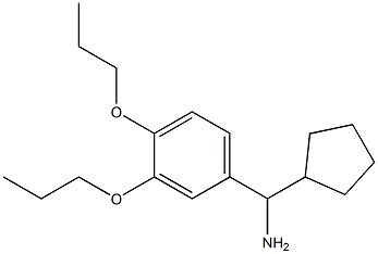 cyclopentyl(3,4-dipropoxyphenyl)methanamine Struktur