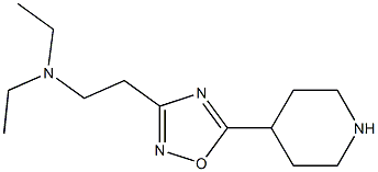 diethyl({2-[5-(piperidin-4-yl)-1,2,4-oxadiazol-3-yl]ethyl})amine Struktur