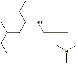 dimethyl(2-methyl-2-{[(5-methylheptan-3-yl)amino]methyl}propyl)amine Struktur