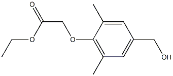 ethyl 2-[4-(hydroxymethyl)-2,6-dimethylphenoxy]acetate Struktur