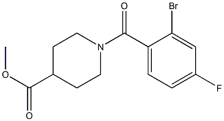 methyl 1-(2-bromo-4-fluorobenzoyl)piperidine-4-carboxylate Struktur