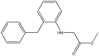 methyl 2-[(2-benzylphenyl)amino]acetate Struktur