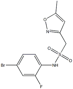 N-(4-bromo-2-fluorophenyl)-1-(5-methyl-1,2-oxazol-3-yl)methanesulfonamide Struktur