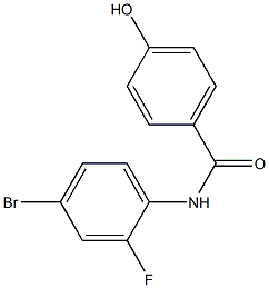 N-(4-bromo-2-fluorophenyl)-4-hydroxybenzamide Struktur