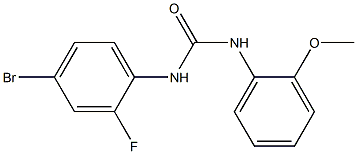 N-(4-bromo-2-fluorophenyl)-N'-(2-methoxyphenyl)urea Struktur