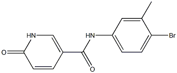 N-(4-bromo-3-methylphenyl)-6-oxo-1,6-dihydropyridine-3-carboxamide Struktur