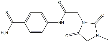 N-(4-carbamothioylphenyl)-2-(3-methyl-2,5-dioxoimidazolidin-1-yl)acetamide Struktur