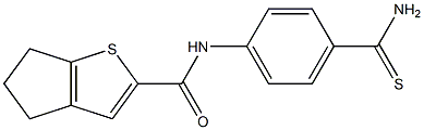 N-(4-carbamothioylphenyl)-4H,5H,6H-cyclopenta[b]thiophene-2-carboxamide Struktur