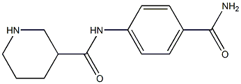 N-(4-carbamoylphenyl)piperidine-3-carboxamide Struktur