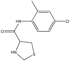 N-(4-chloro-2-methylphenyl)-1,3-thiazolidine-4-carboxamide Struktur