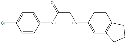 N-(4-chlorophenyl)-2-(2,3-dihydro-1H-inden-5-ylamino)acetamide Struktur