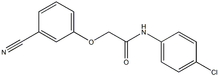 N-(4-chlorophenyl)-2-(3-cyanophenoxy)acetamide Struktur