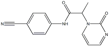 N-(4-cyanophenyl)-2-(2-oxo-1,2-dihydropyrimidin-1-yl)propanamide Struktur