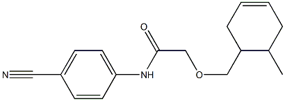 N-(4-cyanophenyl)-2-[(6-methylcyclohex-3-en-1-yl)methoxy]acetamide Struktur