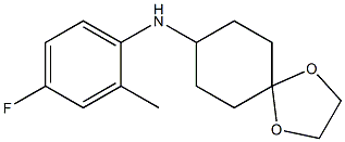 N-(4-fluoro-2-methylphenyl)-1,4-dioxaspiro[4.5]decan-8-amine Struktur