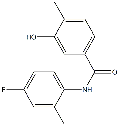 N-(4-fluoro-2-methylphenyl)-3-hydroxy-4-methylbenzamide Struktur