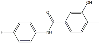 N-(4-fluorophenyl)-3-hydroxy-4-methylbenzamide Struktur