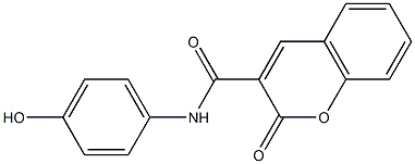 N-(4-hydroxyphenyl)-2-oxo-2H-chromene-3-carboxamide Struktur