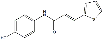 N-(4-hydroxyphenyl)-3-(thiophen-2-yl)prop-2-enamide Struktur