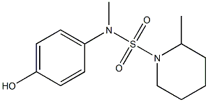 N-(4-hydroxyphenyl)-N,2-dimethylpiperidine-1-sulfonamide Struktur