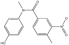 N-(4-hydroxyphenyl)-N,4-dimethyl-3-nitrobenzamide Struktur