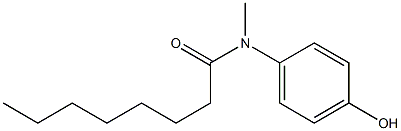 N-(4-hydroxyphenyl)-N-methyloctanamide Struktur