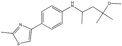 N-(4-methoxy-4-methylpentan-2-yl)-4-(2-methyl-1,3-thiazol-4-yl)aniline Struktur