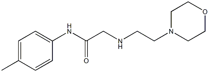 N-(4-methylphenyl)-2-{[2-(morpholin-4-yl)ethyl]amino}acetamide Struktur