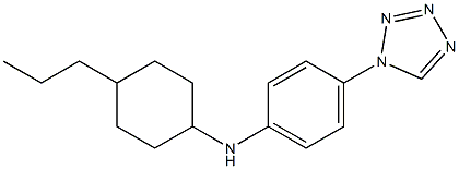 N-(4-propylcyclohexyl)-4-(1H-1,2,3,4-tetrazol-1-yl)aniline Struktur