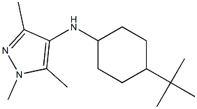 N-(4-tert-butylcyclohexyl)-1,3,5-trimethyl-1H-pyrazol-4-amine Struktur