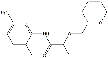 N-(5-amino-2-methylphenyl)-2-(oxan-2-ylmethoxy)propanamide Struktur