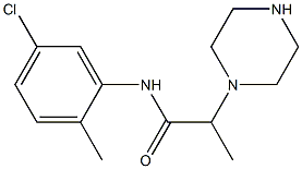 N-(5-chloro-2-methylphenyl)-2-(piperazin-1-yl)propanamide Struktur