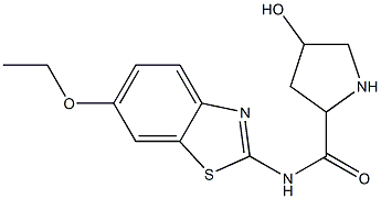 N-(6-ethoxy-1,3-benzothiazol-2-yl)-4-hydroxypyrrolidine-2-carboxamide Struktur