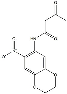 N-(7-nitro-2,3-dihydro-1,4-benzodioxin-6-yl)-3-oxobutanamide Struktur