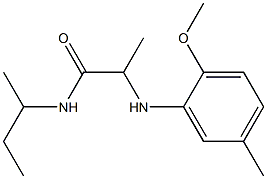 N-(butan-2-yl)-2-[(2-methoxy-5-methylphenyl)amino]propanamide Struktur