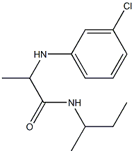 N-(butan-2-yl)-2-[(3-chlorophenyl)amino]propanamide Struktur