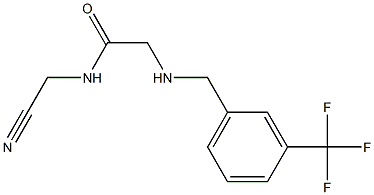 N-(cyanomethyl)-2-({[3-(trifluoromethyl)phenyl]methyl}amino)acetamide Struktur