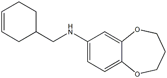 N-(cyclohex-3-en-1-ylmethyl)-3,4-dihydro-2H-1,5-benzodioxepin-7-amine Struktur