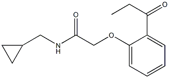 N-(cyclopropylmethyl)-2-(2-propionylphenoxy)acetamide Struktur